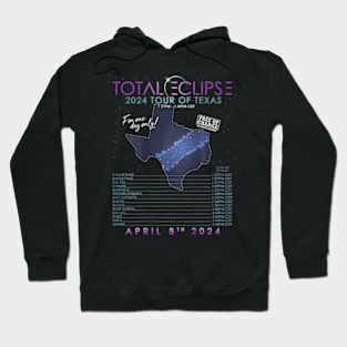 Total Solar Eclipse 2024 Tour Of Texas Hoodie